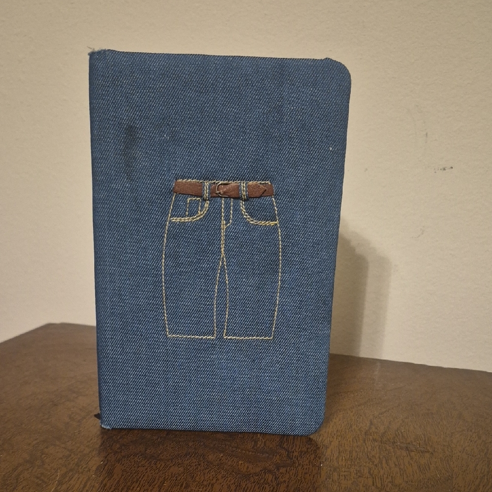 Denim Blue Embroidered Jeans Cover
